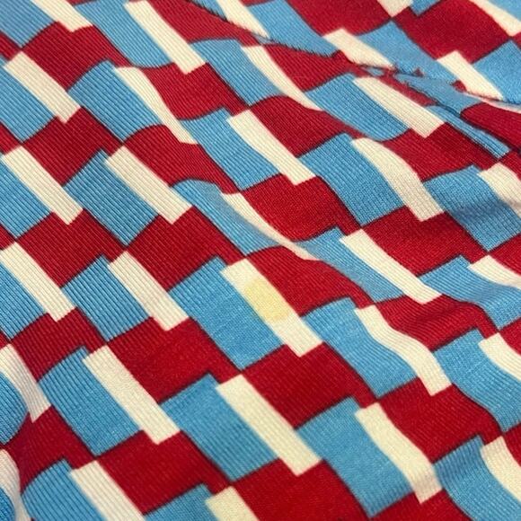 Diane von Furstenberg Maxi Wrap Dress Red/Blue Geometric Print Size‎ S Viscose - Picture 12 of 14